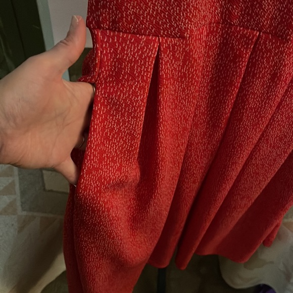 Red with white zipper dress-DONATED - Picture 5 of 8